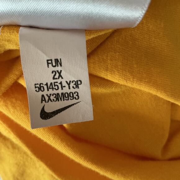 Iowa Hawkeyes Mens Shirt  2XL Gold Black Tee T‎ Nike College Sports Logo - Picture 7 of 7